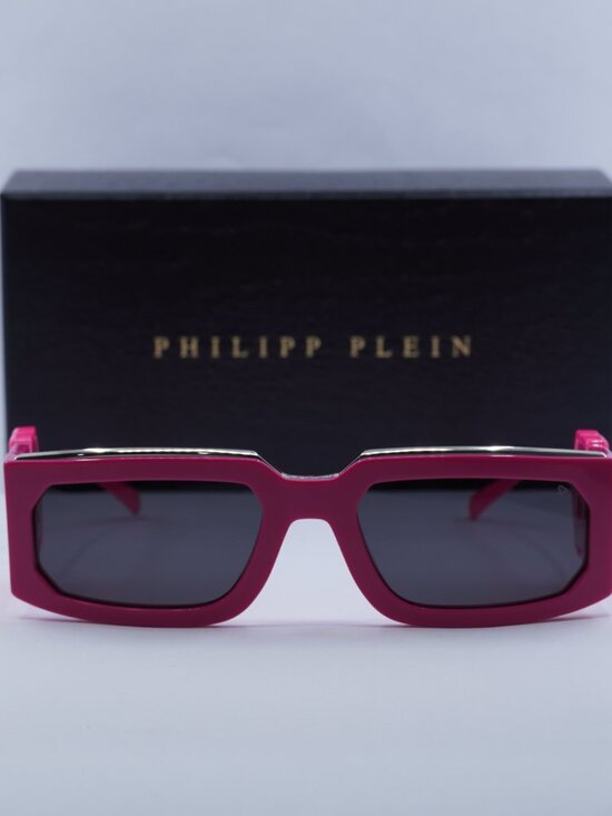 Philipp Plein SPP119M Rose Venus 07BE Rectangle Sunglasses - Polished Fuchsia main image 7